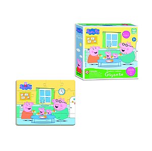 Quebra Cabeça Gigante Introdutório Peppa Pig 16pçs  Madeira