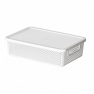 Organizador de Armário C/ Tampa Branco 27x19,5x7 Linea