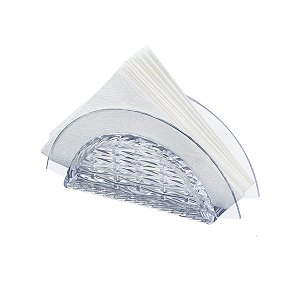 Porta Guardanapo Trançado Cristal Multiuso Transparente