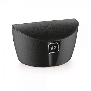 Saleiro Preto 500Ml Gold Plástico Com Tampa 16x9 Cm UZ145PR