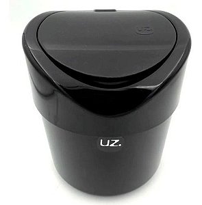 Lixeira 4 Litros Premium Preta Com Tampa 23,5x18,5Cm UZ363