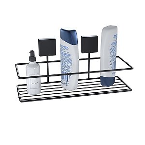 Suporte Para Shampoo Retangular Exclusive  Grande Preto