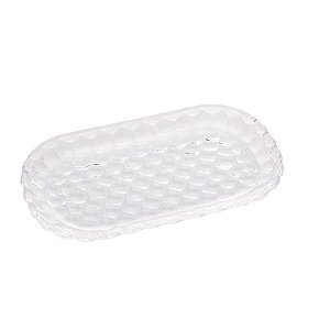 Travessa de Cristal Bubble 21x12x2cm Servir Decorar Lyor