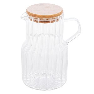 Jarra de Vidro 1 Litro Com Tampa de Bambu Classic 2901 Lyor