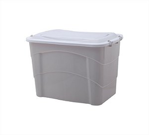 Caixa Organizadora 50 Litros Pratic Box 59x38x34CM CREME