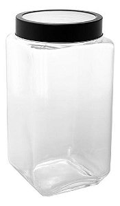 Pote Para Alimentos de Vidro Com Tampa de Metal 22x11Cm