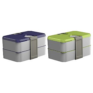 Marmita Dupla Com Válvula de Microondas e Trava Colors 17 cm