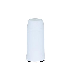 Mini Garrafa Térmica Branca 250Ml Com Tampa e Ampola d Vidro
