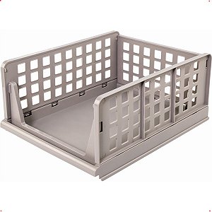 Organizador De Plástico Alto Multiuso Dobrável Empilhável