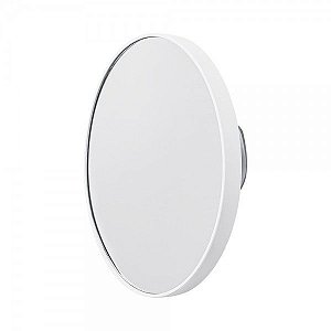 Espelho Redondo Com Aumento e Ventosa Prático 14Cm Ac.Branco
