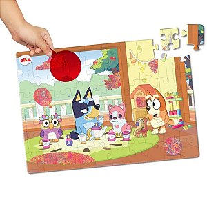 Brinquedo Quebra Cabeça Bluey 60 Peças Jogo Memória Elka