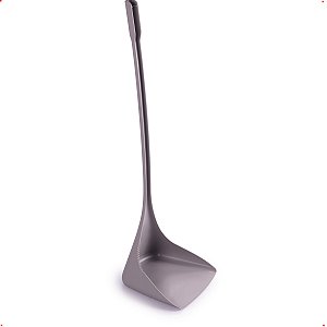 Pá De Lixo Plástica Com Cabo Alto Longo 80,5 Cm Cinza PLASUTIL 015581