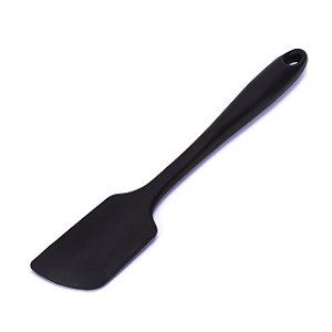 Espátula Reta Preta de Silicone 28cm Resistência 240º