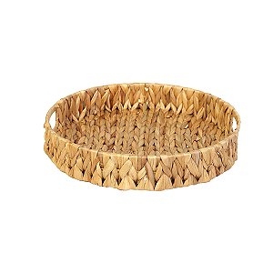Bandeja de Palha Fibra Natural Seagrass Com Alça 35x6 CM