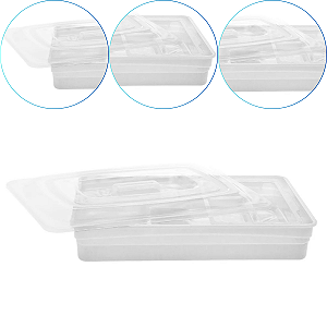 Porta Talheres Organizador de Cozinha Com Tampa Cor Branco