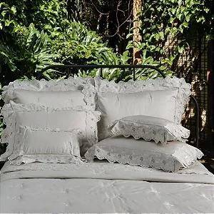 Colcha Cobre-Leito Super King Marken Fassi Diamante | 400 Fios Egípcios | 100% Algodão |Clássico | 3 Peças