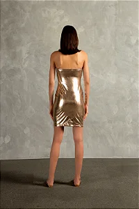 Vestido Curto Tomara que Caia Ouro
