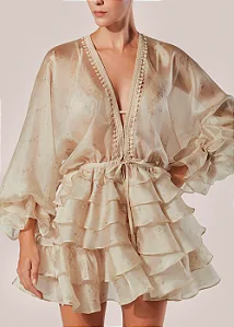 KAFTAN CURTA M/L ESTAMPADO