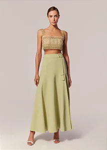 SAIA MIDI COM CINTO ALFAIATARIA ARCOS