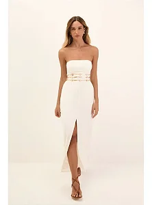 VESTIDO MIDI GRACE OFF WHITE