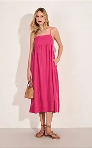 VESTIDO PALA FRANZIDO ROSA PITAYA