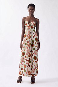 VESTIDO LONGO TAMARA QUE CAIA BUSTO ESTRUTURADO LINA POIS