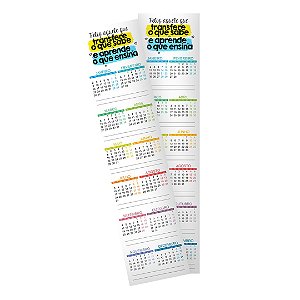 Calendário Marcador Página 5x20cm para Professora ou Professor Personalizado