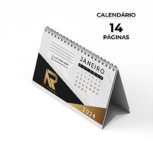 Calendário de Mesa Personalizado para Escritório com Pagina da empresa