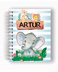 Álbum Livro Para Fotos Do Bebê Zoológico Safari Recordação