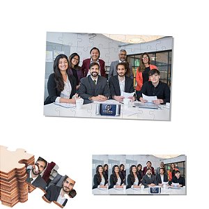Jogo Quebra Cabeça Personalizado MDF 48 peças + caixa personalizada