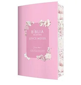 Bíblia de Estudo | Joyce Meyer | NVI | Rosa Floral