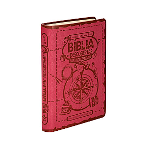 Bíblia das descobertas para Adolescentes capa em couro sintético Rosa Aston NTLH