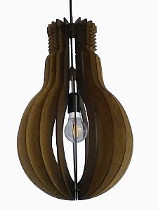 Luminária Lustre Pendente Formato Lâmpada