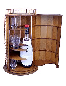Mini bar MDF 3mm cor Madeira Imbuia