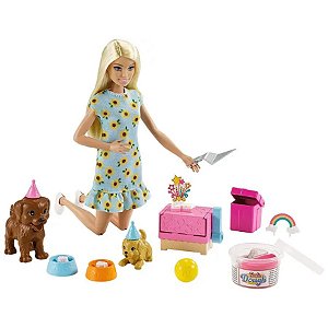 Boneca Barbie Aniversário do Cachorrinho Mattel - GXV75