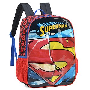 Mochila Escolar Superman Vermelha DC Comics - Luxcel