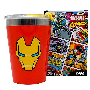 Copo Homem de Ferro Semi-térmico Com Tampa 300ml Marvel