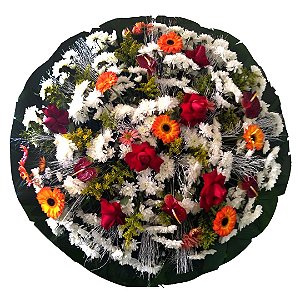 Coroa com Rosas Colombianas, Gérberas