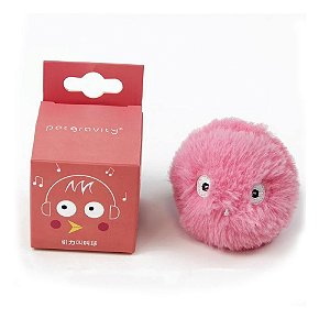 Bolinha Com Som de Bichos para Gatos - Rosa (Passarinho)