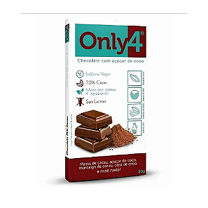 Chocolate 70% cacau 80g Only4
