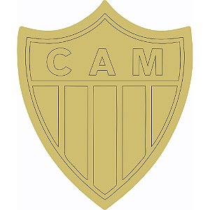 Aplique Atletico 4cm 10 unidades acrílico dourado