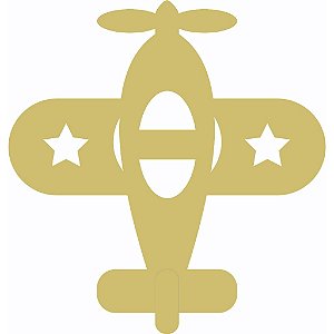 Aplique Avião 10 unidades Acrílico espelhado dourado ou prata