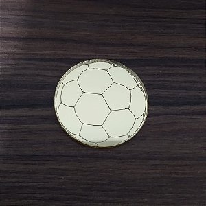 Aplique Bola de Futebol 4cm 10 unidades acrílico dourado