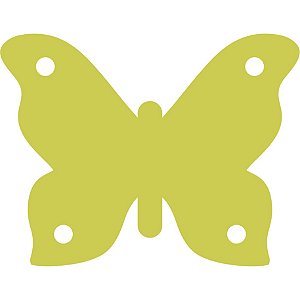 Aplique Borboleta 3cm com 4 furos 100 unidades acrílico espelhado Dourado
