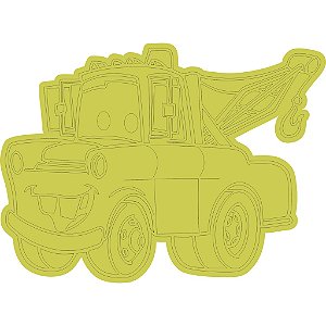 Aplique Carros Mate 10 unidades acrílico dourado
