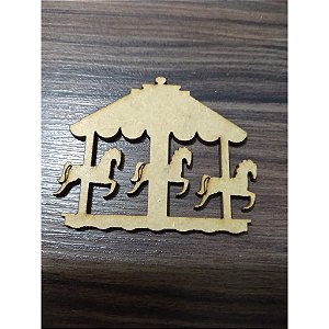 Aplique Carrossel 10 unidades MDF