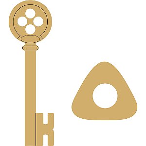 Aplique Coraline Chaves e pingentes 20 unidades MDF