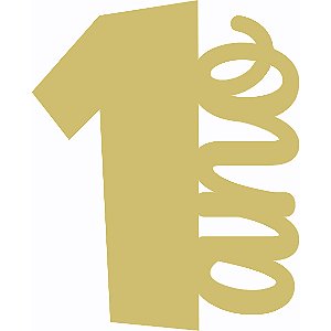 Aplique Idade personalizado 5cm 10 unidades Acrílico Dourado