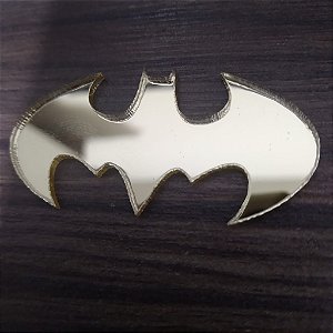 Aplique Logo Batman 10 unidades acrílico dourado