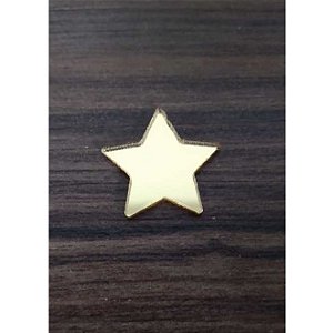 Aplique Mini Estrela 2cm 30 unidades acrílico espelhado